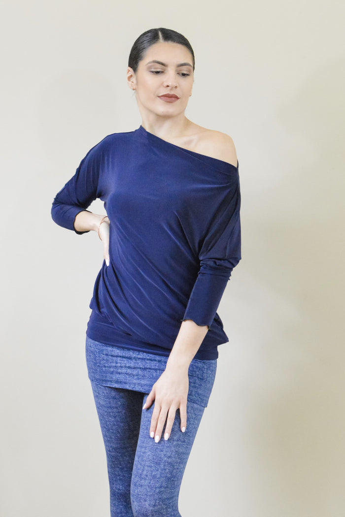 Diane Kroe One-4-All Top in Navy multi-way travel top for women