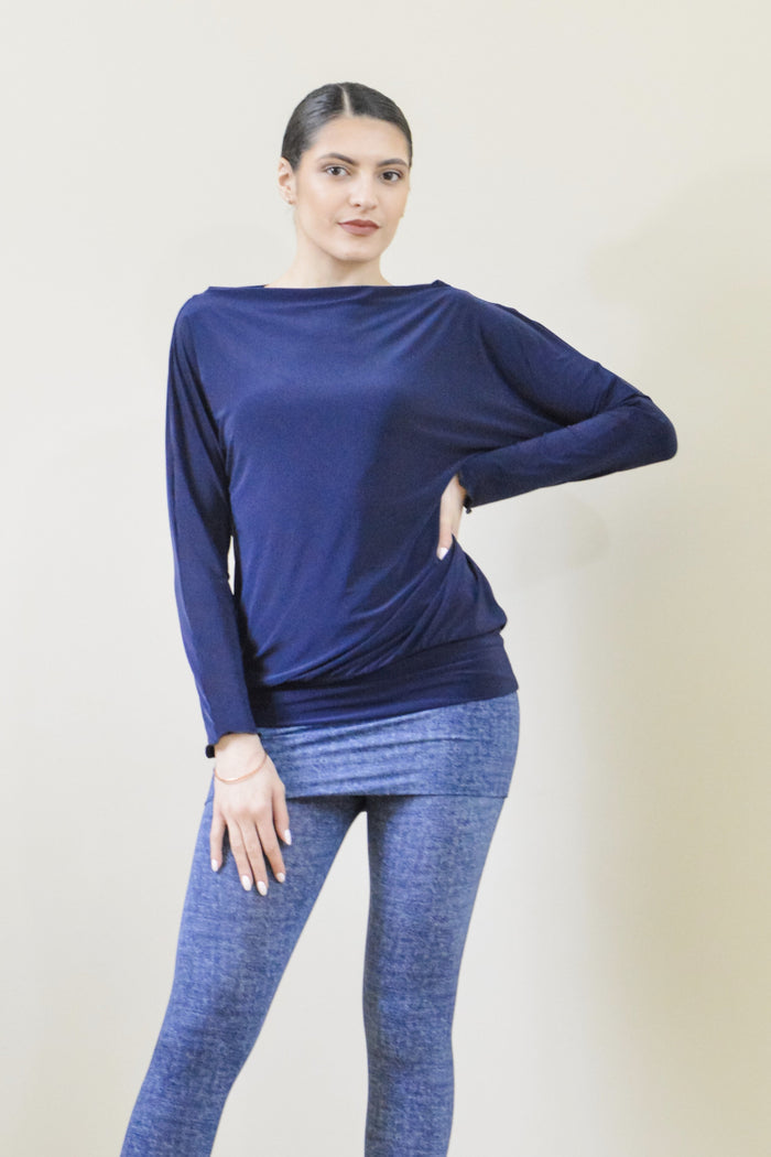 Diane Kroe One-4-All Top in Navy multi-way travel top for women