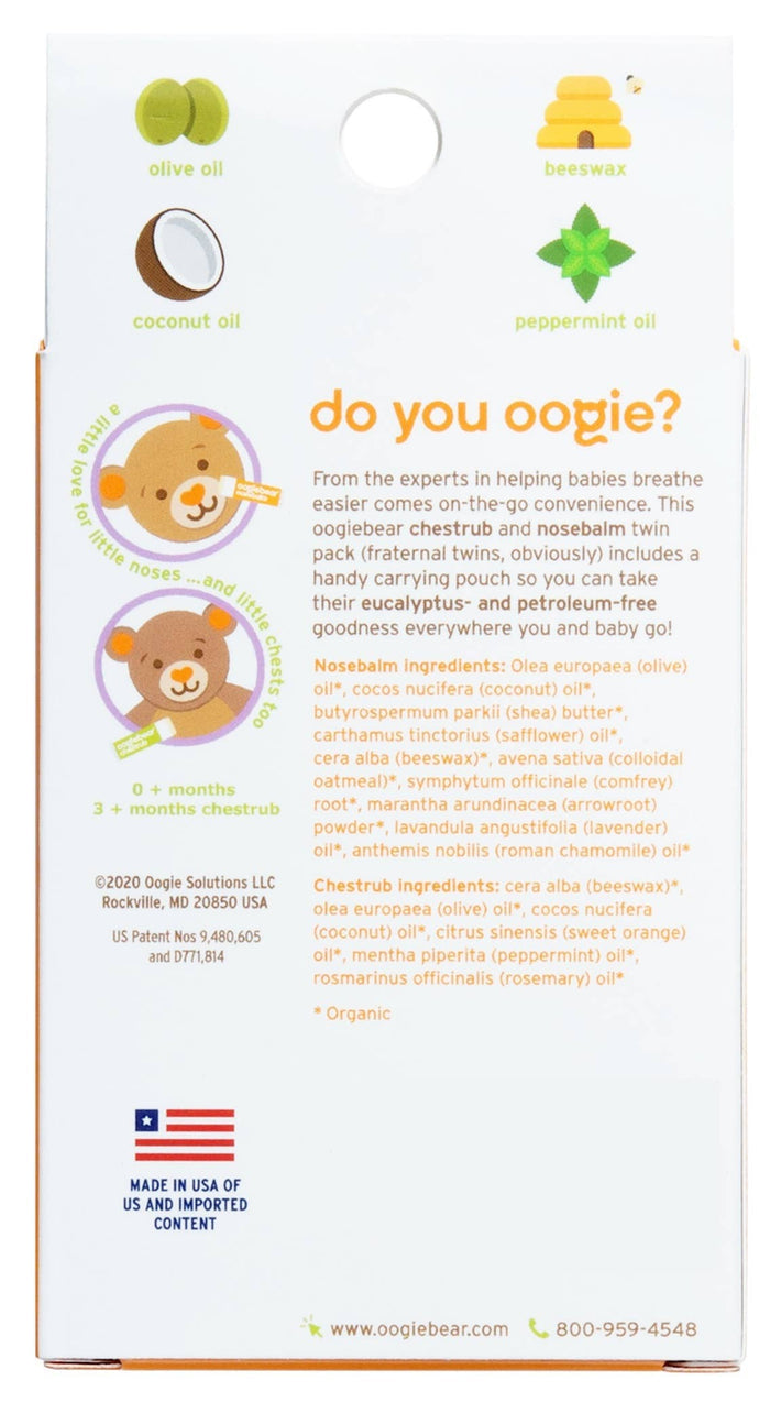 oogiebear mini nose balm and chest rub kit