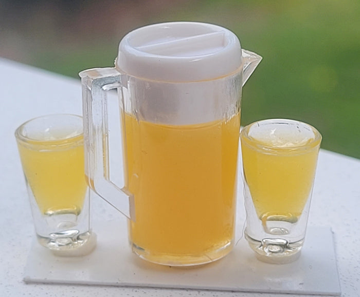 Orange Juice in Pitcher with 2 Glasses