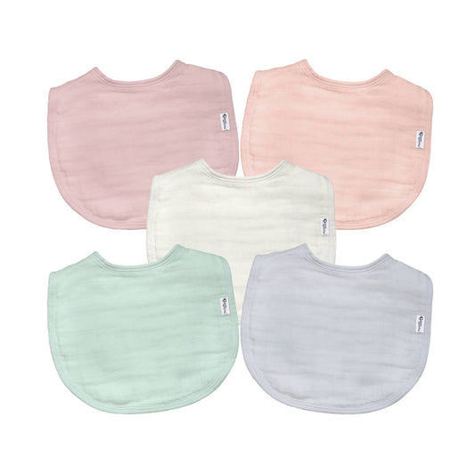 Organic Cotton Muslin Bibs (5pk)