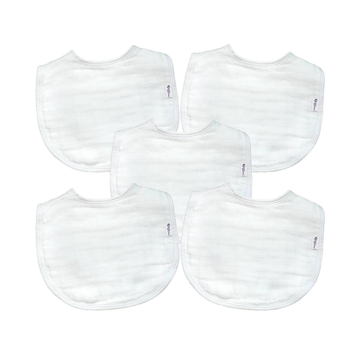 Organic Cotton Muslin Bibs (5pk)