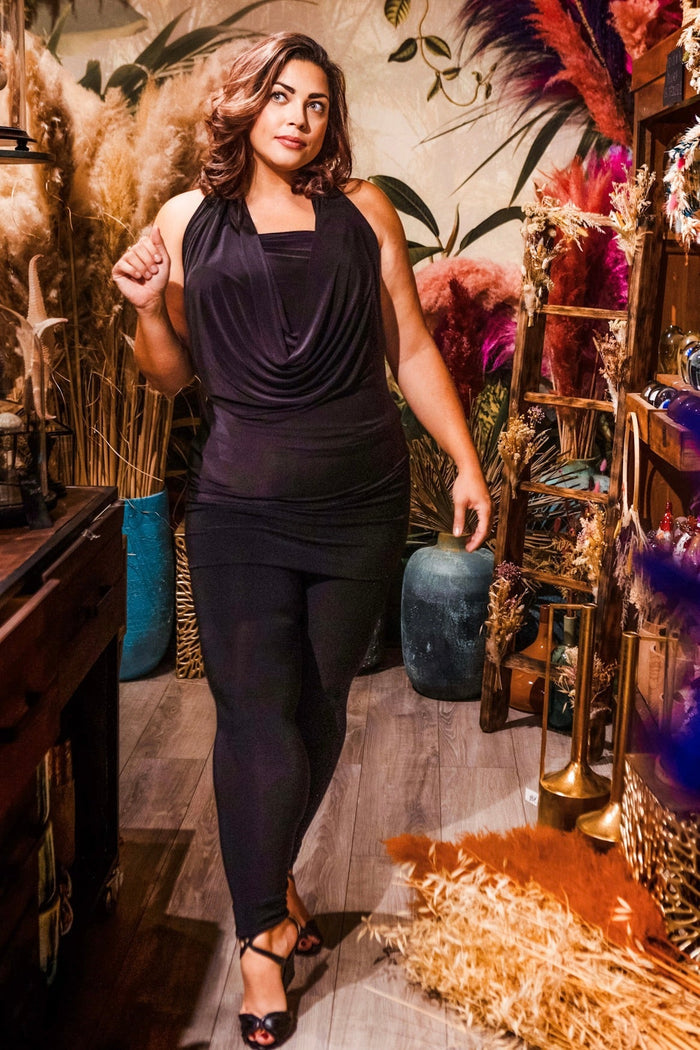 Diane Kroe Origami Dress (Black) - The Classic Capsule Collection