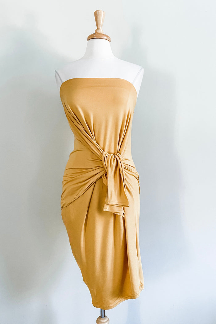 Diane Kroe Origami Dress (Yellow) - The Classic Capsule Collection
