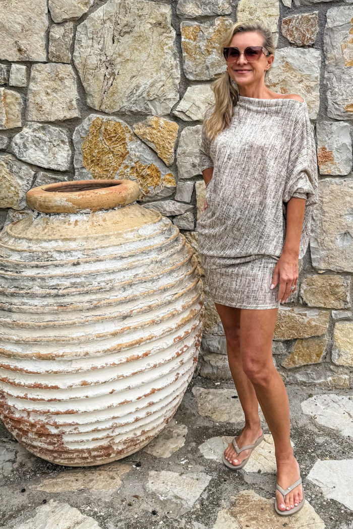 Origami Dress | Santorini Slub