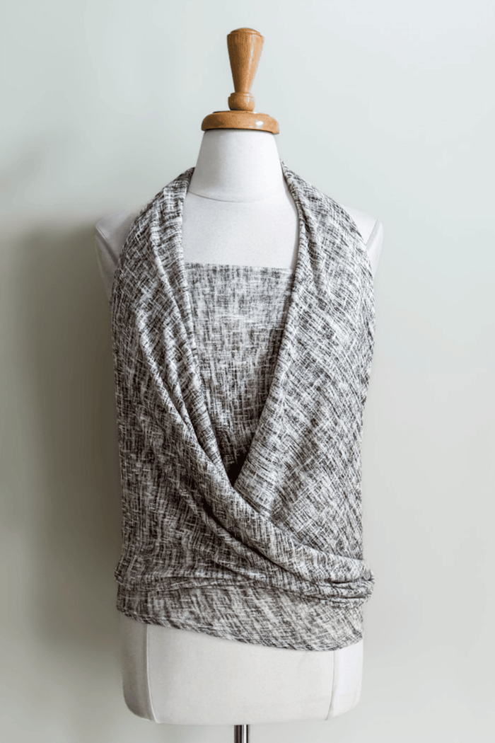 Origami Dress in Sand Linen print from Diane Kroe