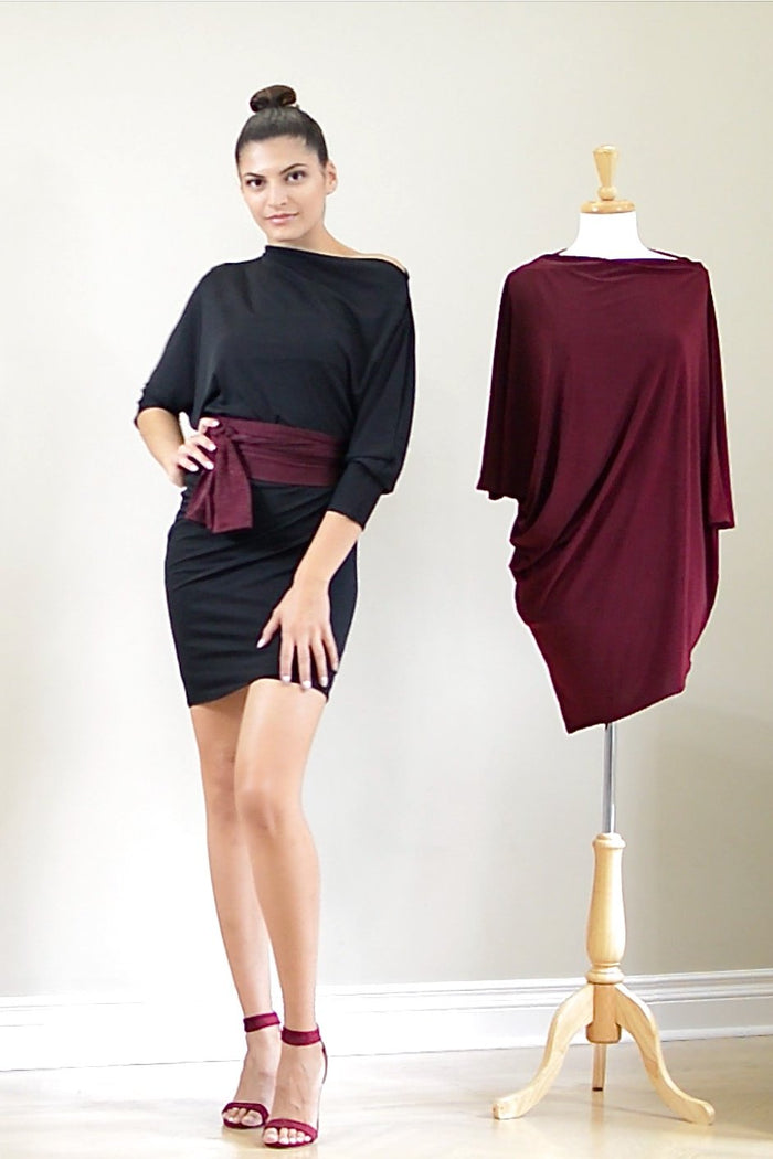 Origami Dress in black colour