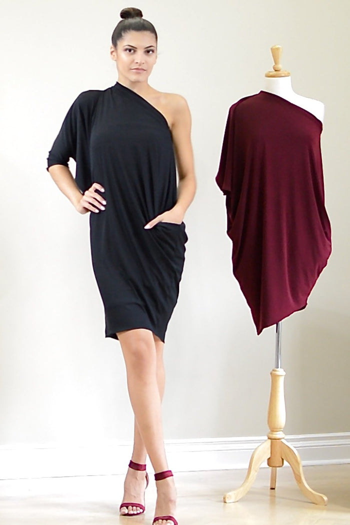 Origami Dress in black colour