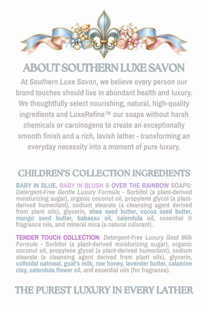TENDER TOUCH "BABY BARE" SENSITIVE SKIN MASSAGE BAR - Southern Luxe Savon