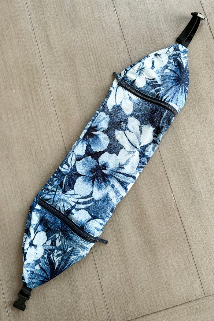 Packable Headrest in Hawaii Denim Print
