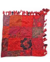 Patchwork Scarf with Tassels
