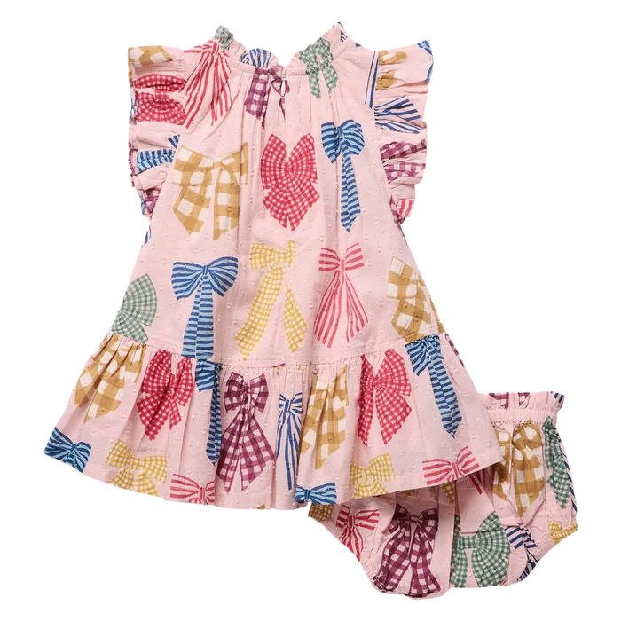 Patterned Bows Harper Dress Set