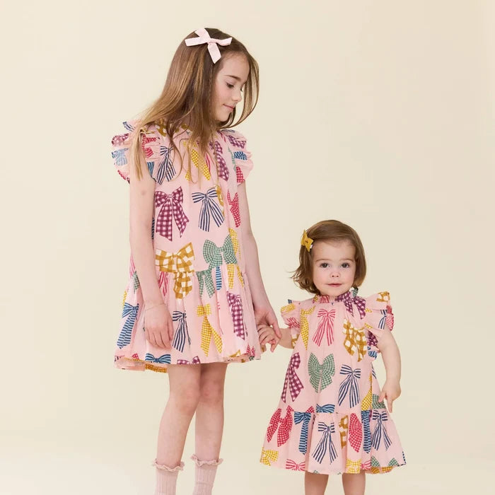Patterned Bows Harper Dress Set