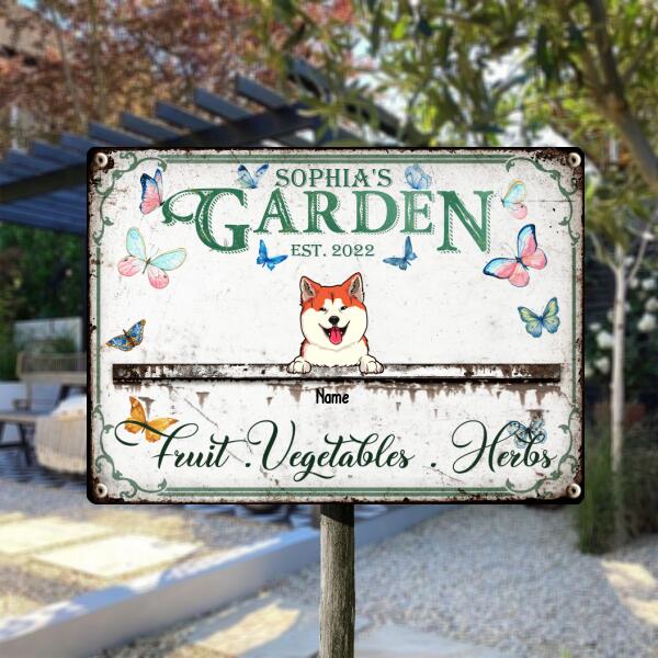 Pawzity Metal Garden Sign, Gifts For Pet Lovers, Fruit Vegetables Herbs Animal Personalized Housewarming Gifts