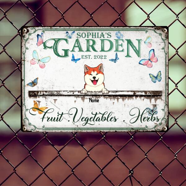 Pawzity Metal Garden Sign, Gifts For Pet Lovers, Fruit Vegetables Herbs Animal Personalized Housewarming Gifts
