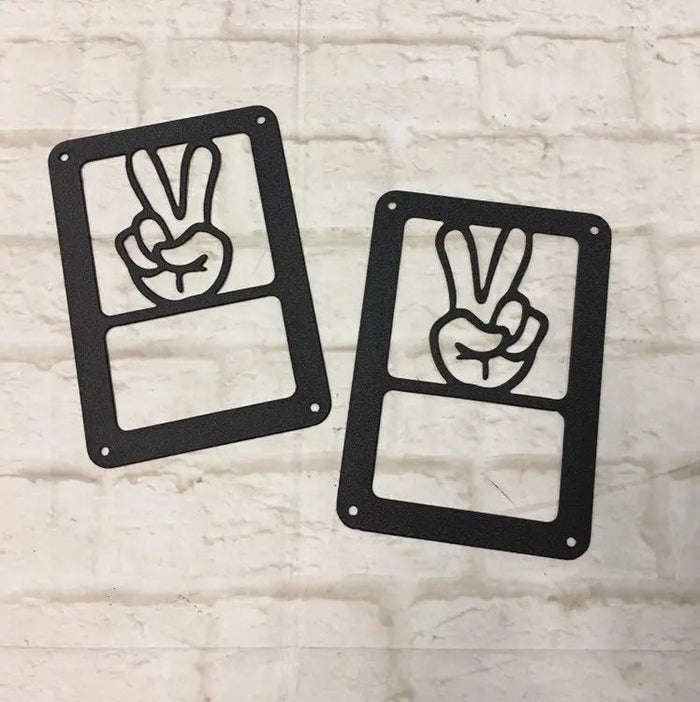 Peace sign/wave Tail Light Covers PPE Offroad