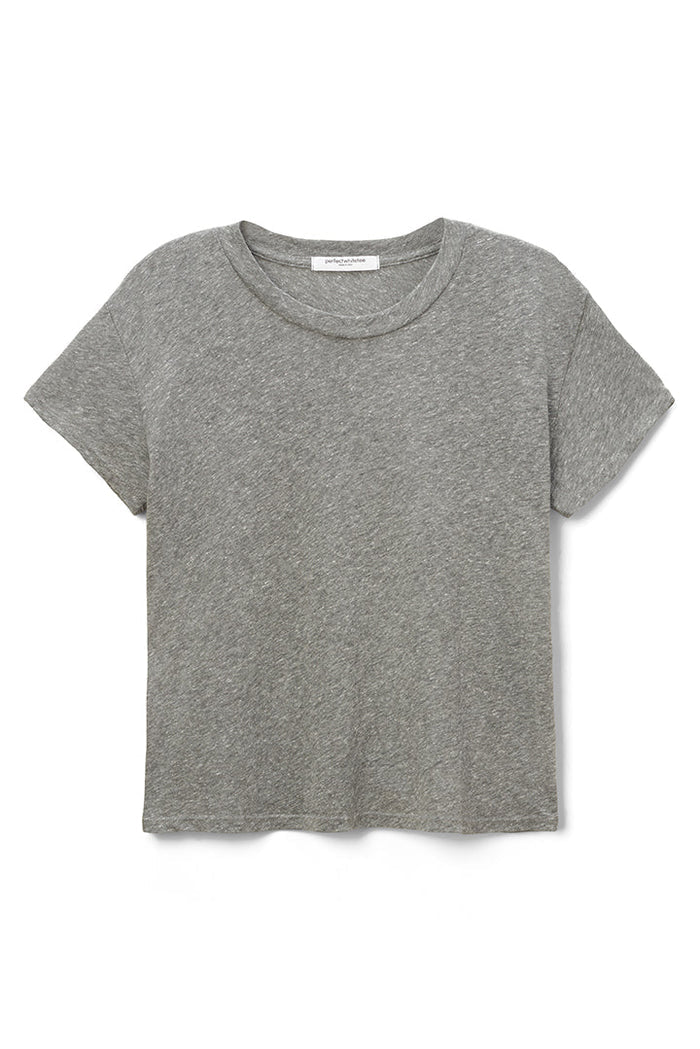 Perfect White Tee - Harley Boxy Crew in Heather Grey