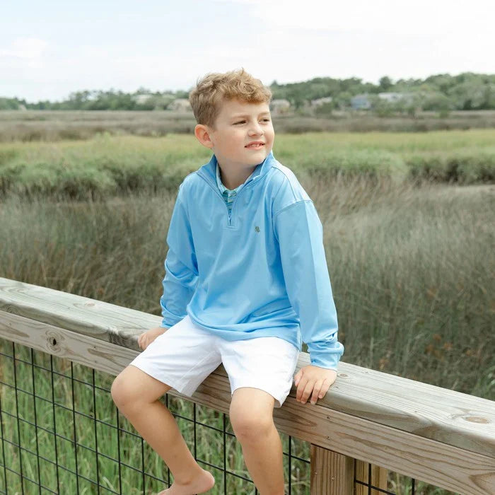PERFORMANCE HALF ZIP-BLUE