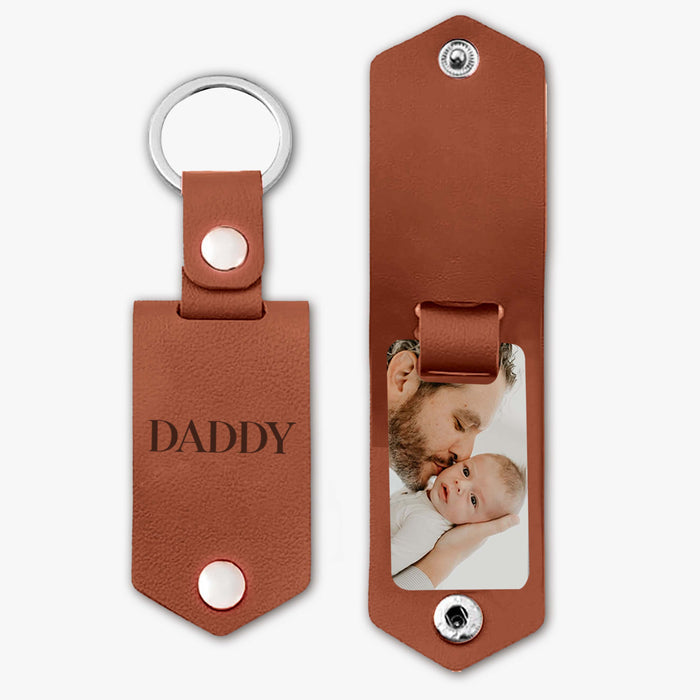 Personalized 1st Fathers Day Gift | Father’s Day Keychain With Picture