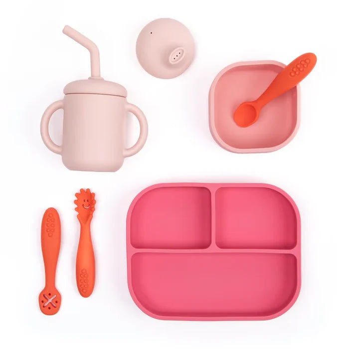 Pink Garden Party Learn to Eat Bundle