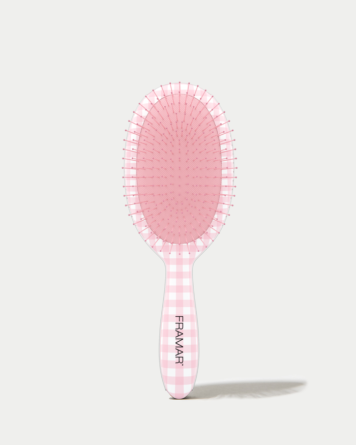 Pink Gingham - Detangle Brush