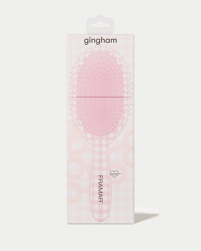 Pink Gingham - Detangle Brush