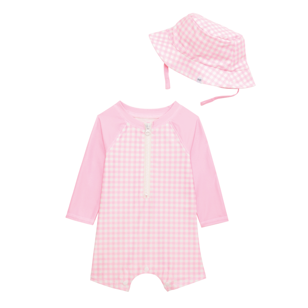 Pink Gingham Rashguard