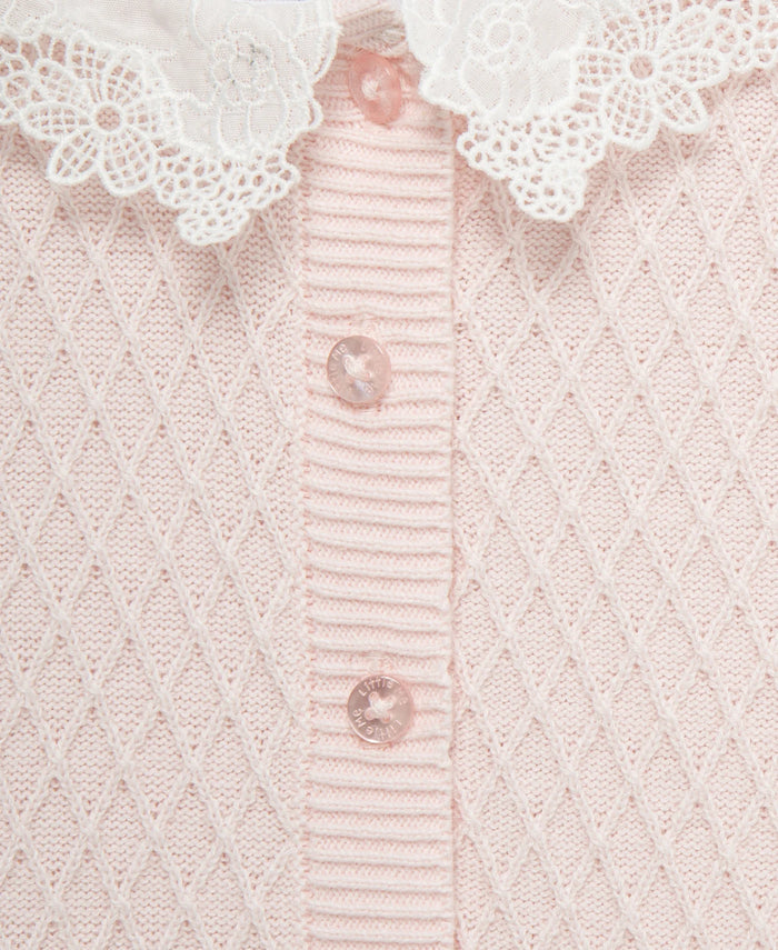 Pink Lattice Lace Coverall