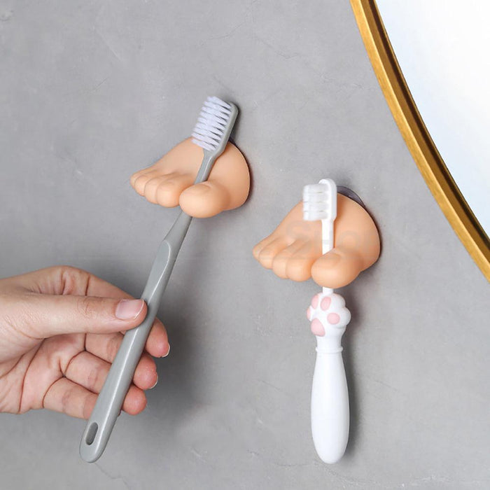 Funny Toe Toothbrush Holders & Dog Butt Toothpaste Topper Set-View 5-Next Deal Shop