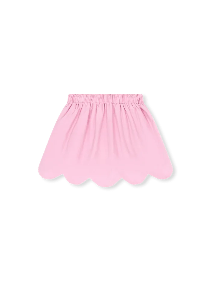 Point Pink Corduroy Susie Scallop Skirt