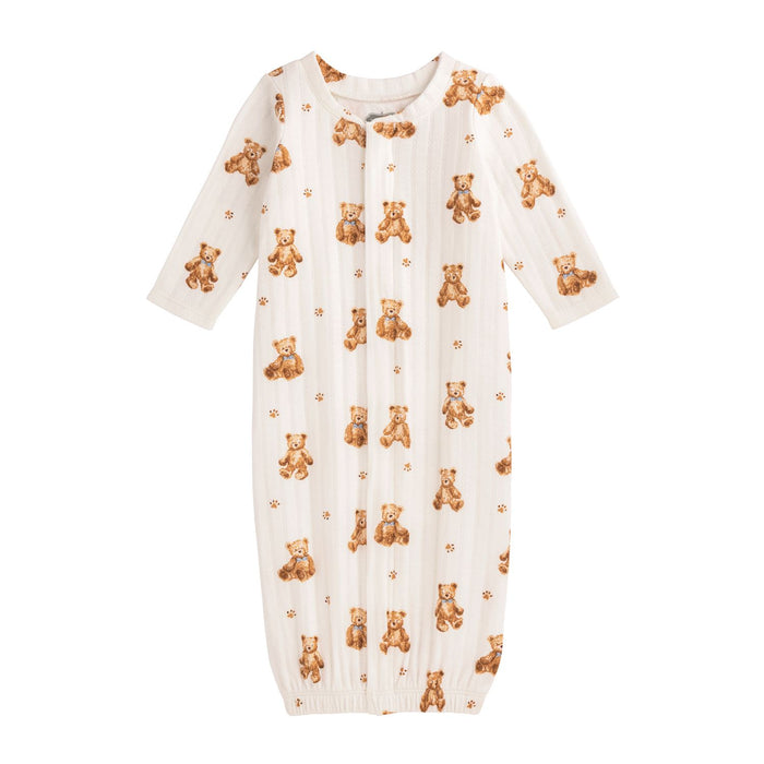 Pointelle Bear Print Gown