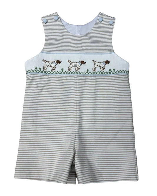 Pointer Puppies Smocked Jon Jon