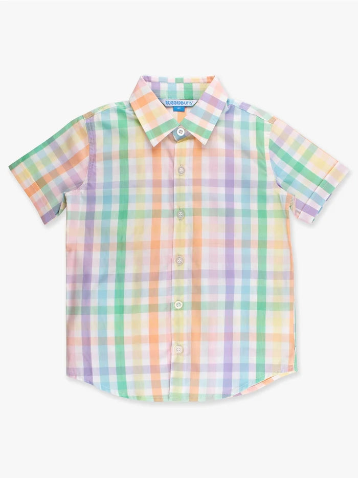 Poppy Rainbow Plaid Button Down Shirt