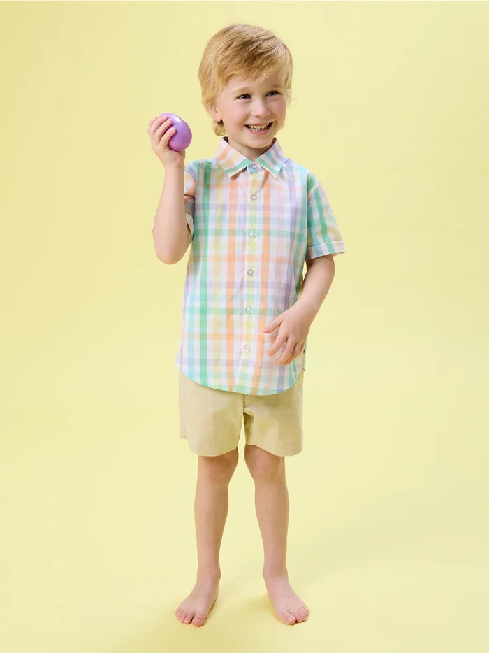 Poppy Rainbow Plaid Button Down Shirt