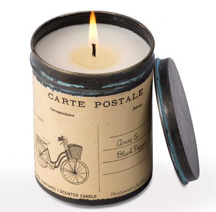 Postcard Tin Candle