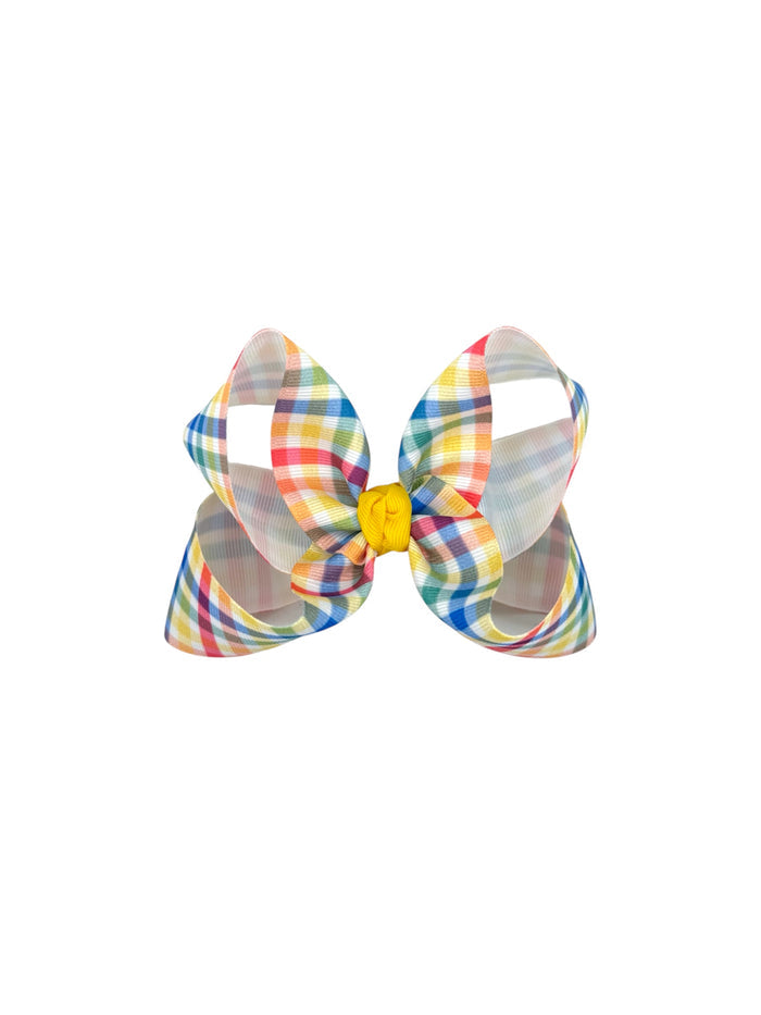 Primary Color Gingham Bow