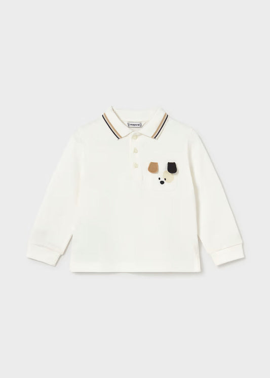 Puppy Pocket Long Sleeve Polo