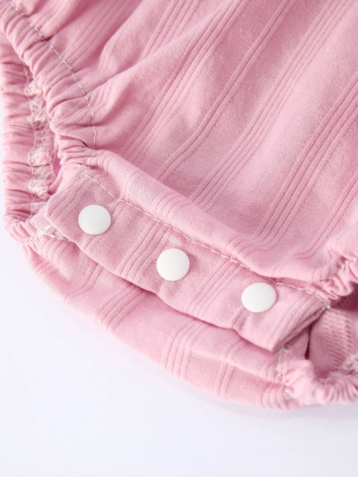 Purple Lace Collar Baby Girl Romper