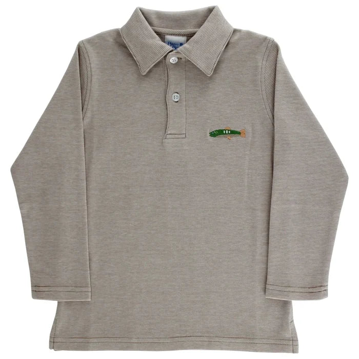Rainbow Trout Long Sleeve Polo