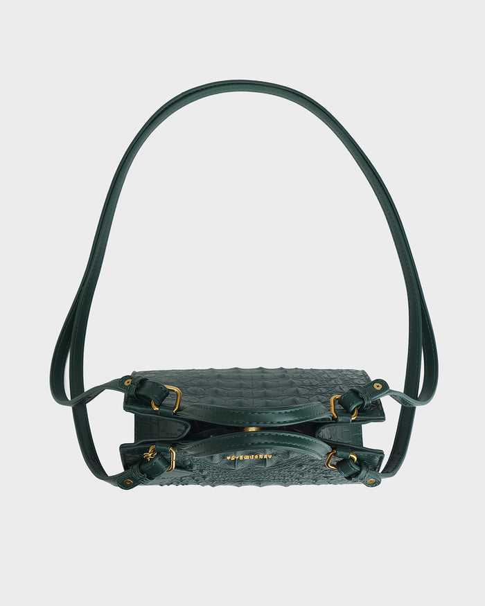 Raven 3PC Tote Bags Set in Emerald Green