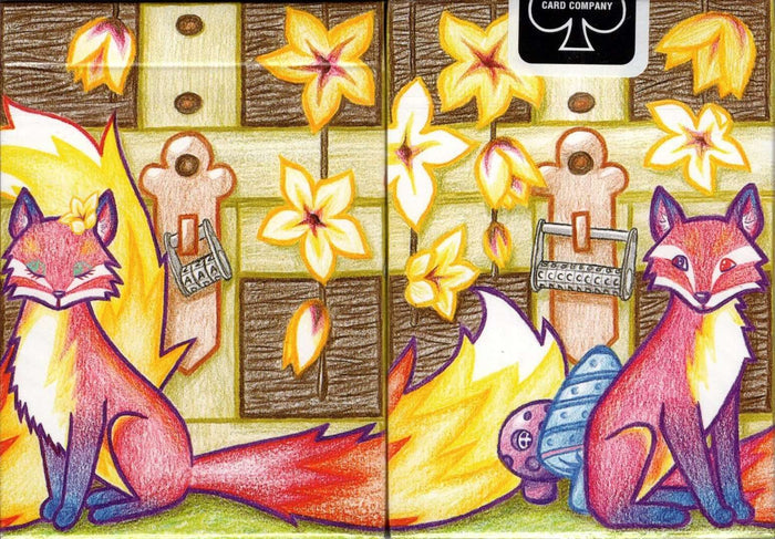 PlayingCardDecks.com-Red Fox Enchanted Puzzle Playing Cards USPCC
