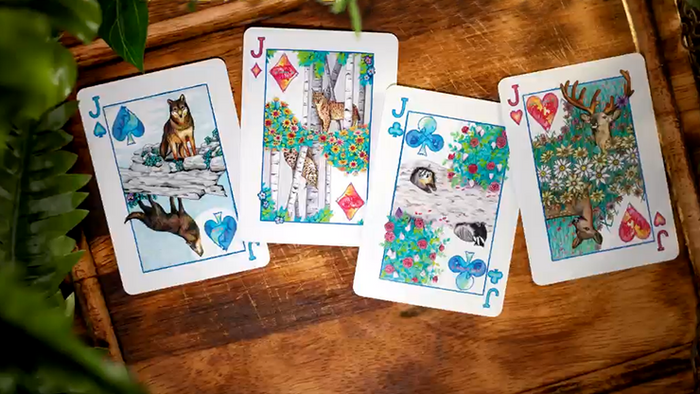 PlayingCardDecks.com-Red Fox Enchanted Puzzle Playing Cards USPCC