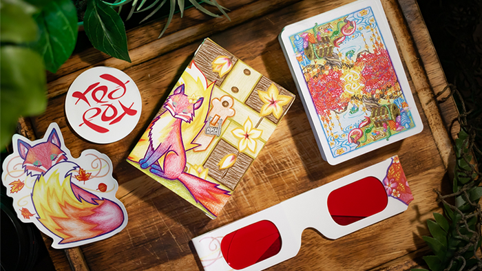 PlayingCardDecks.com-Red Fox Enchanted Puzzle Playing Cards USPCC