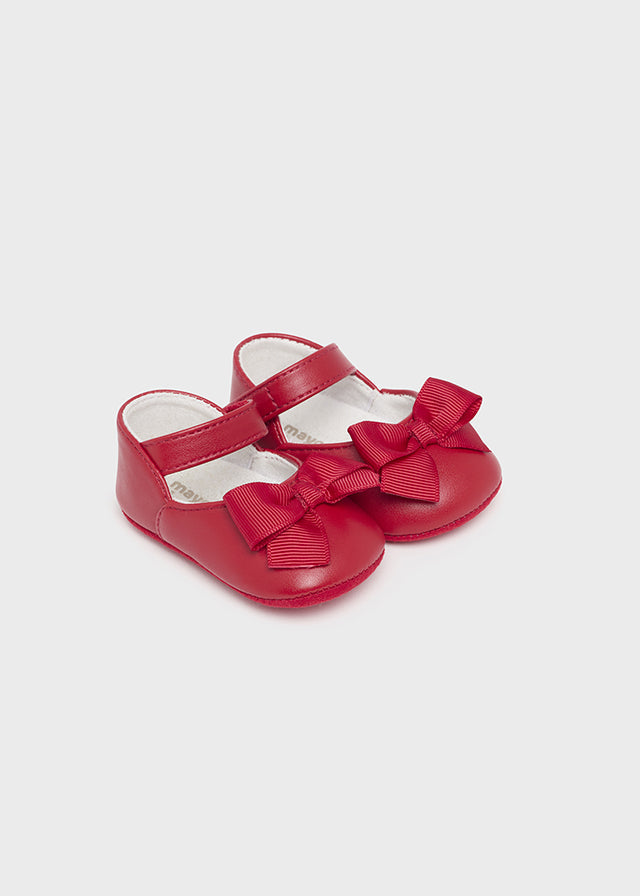 Red Grosgrain Bow Mary Janes & Headband