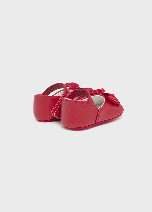 Red Grosgrain Bow Mary Janes & Headband