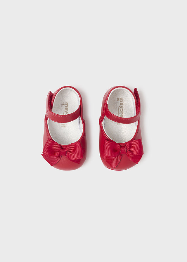 Red Grosgrain Bow Mary Janes & Headband