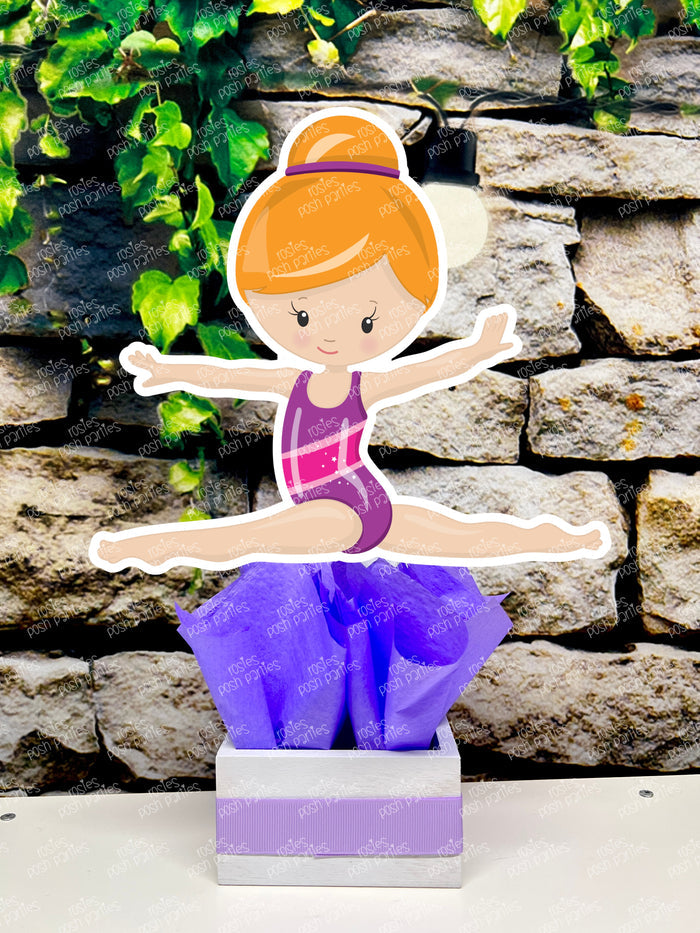 Red Gymnast Birthday Theme | Gym Centerpiece Decoration | Gymnastics Party | Gymnastics Theme | Gymnast Acrobatics Decoration | Gym INDIVIDUAL