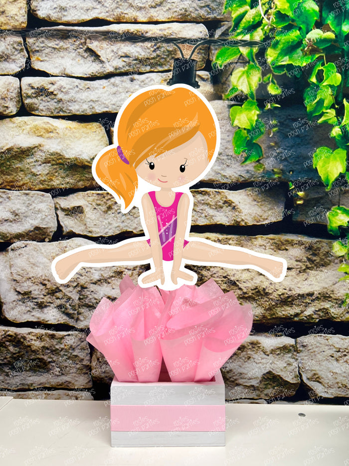 Red Gymnast Birthday Theme | Gym Centerpiece Decoration | Gymnastics Party | Gymnastics Theme | Gymnast Acrobatics Decoration | Gym INDIVIDUAL