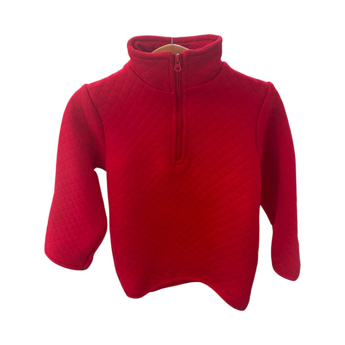 Red Quilted Pullover