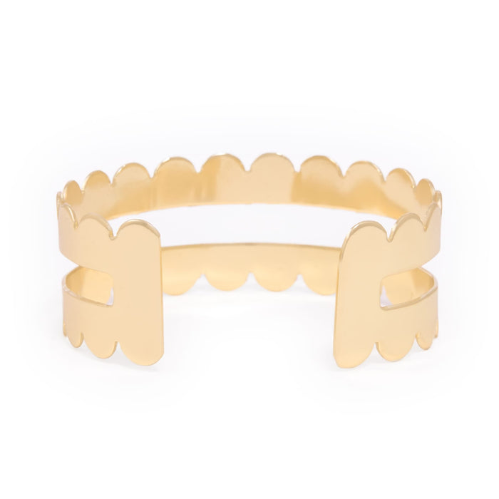 Remi Scalloped Edge Cuff Brass Cuff
